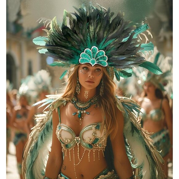 Feather Sequin Headwear Carnival Costume Accessories for Women main image 7